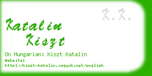 katalin kiszt business card